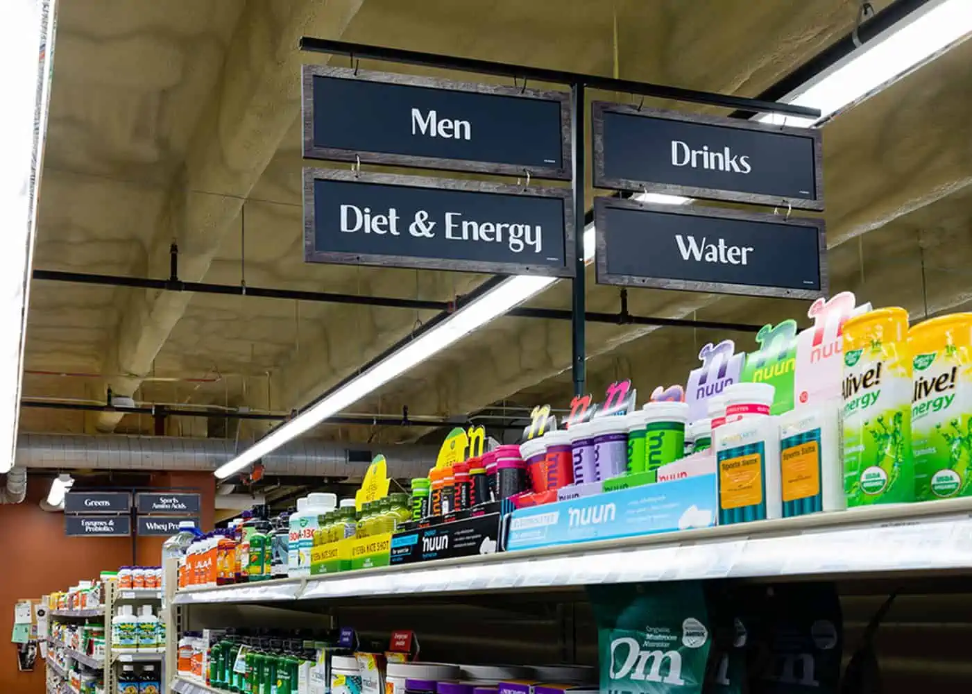 aisle signs in grocery stores departments
