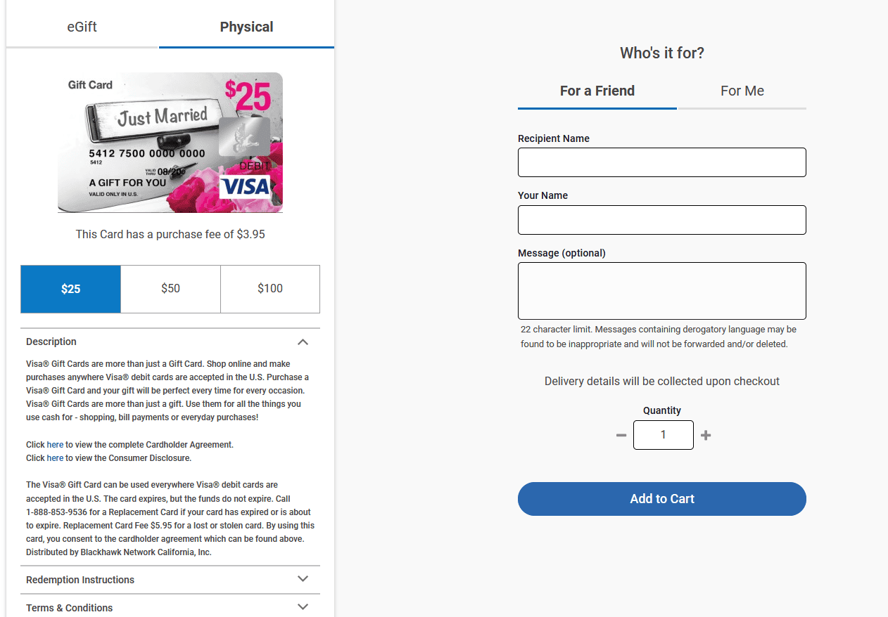 buy gift card with debit card Kroger example