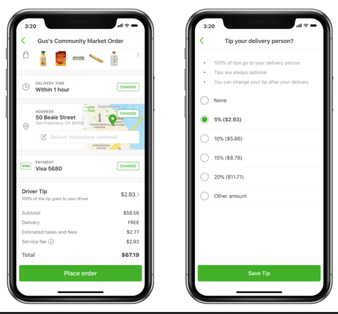 instacart tipping