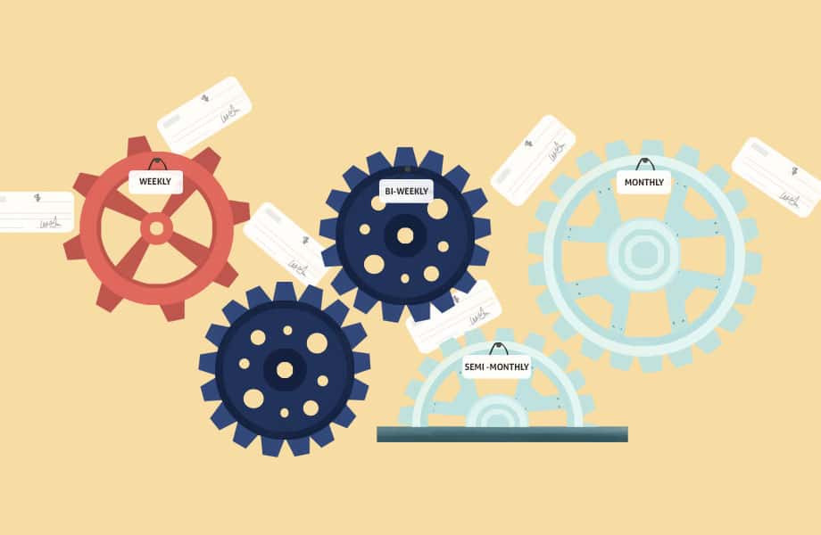 different period payments - weekly monthly bi-weekly