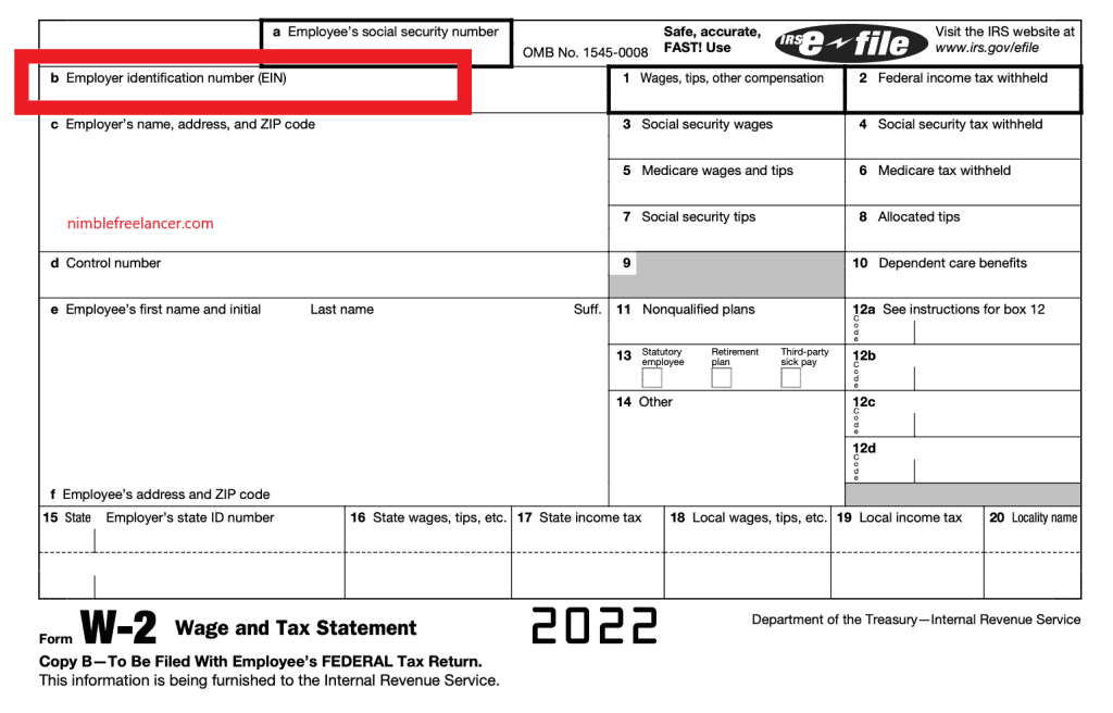 EIN lookup for daycare on W2 form