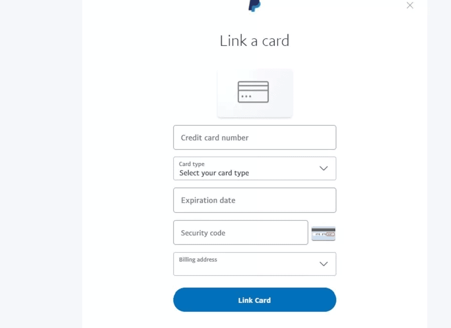 paypal link a card