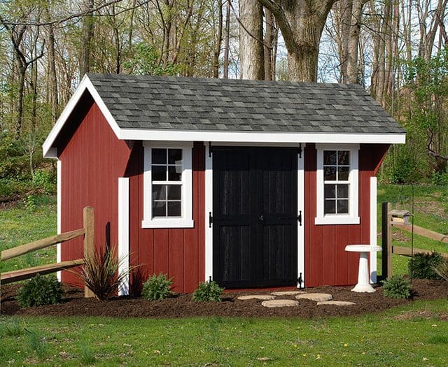 shed on land property