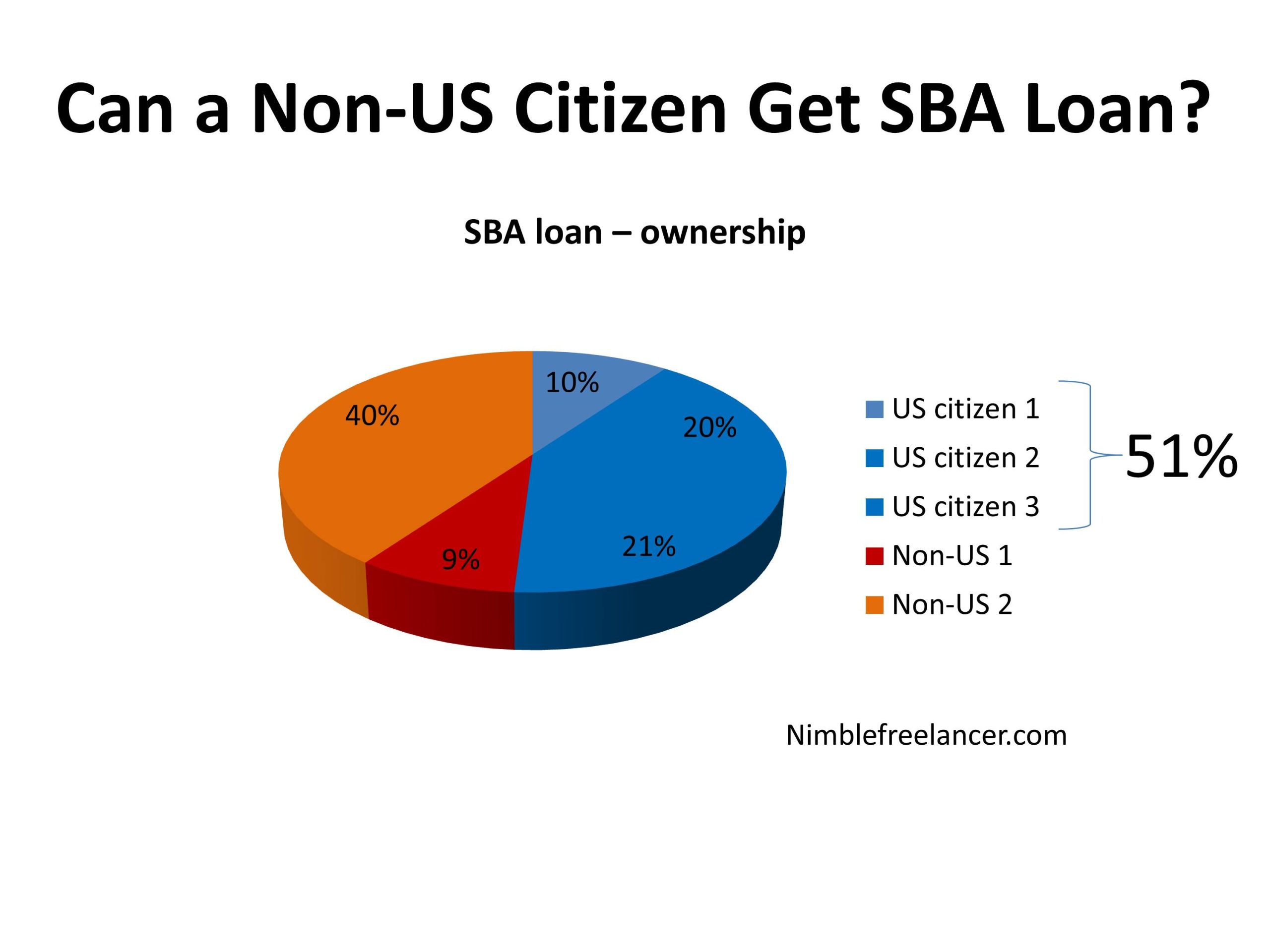 Can a Non-US Citizen Get SBA Loan - percentages